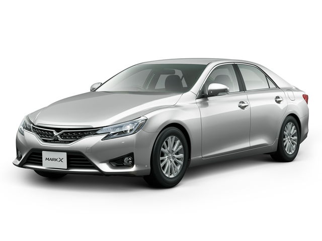 新型マークX シルバー 左フロント