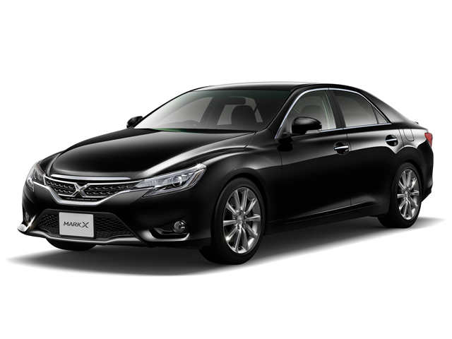 新型マークX 黒 左フロント
